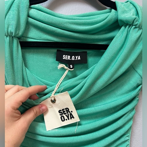 SER.O.YA Green Strapless Dress - Picture 8 of 14